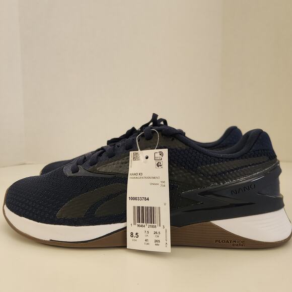 Reebok Unisex Nano X3 Sneaker, Vector Navy/Black Lee, 8.5 US Men - Picture 4 of 10